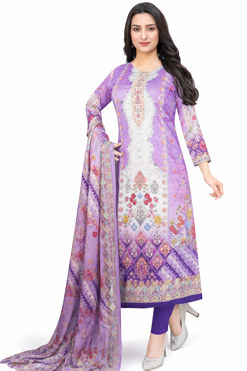 কারচুপি কটন থ্রি-পিস